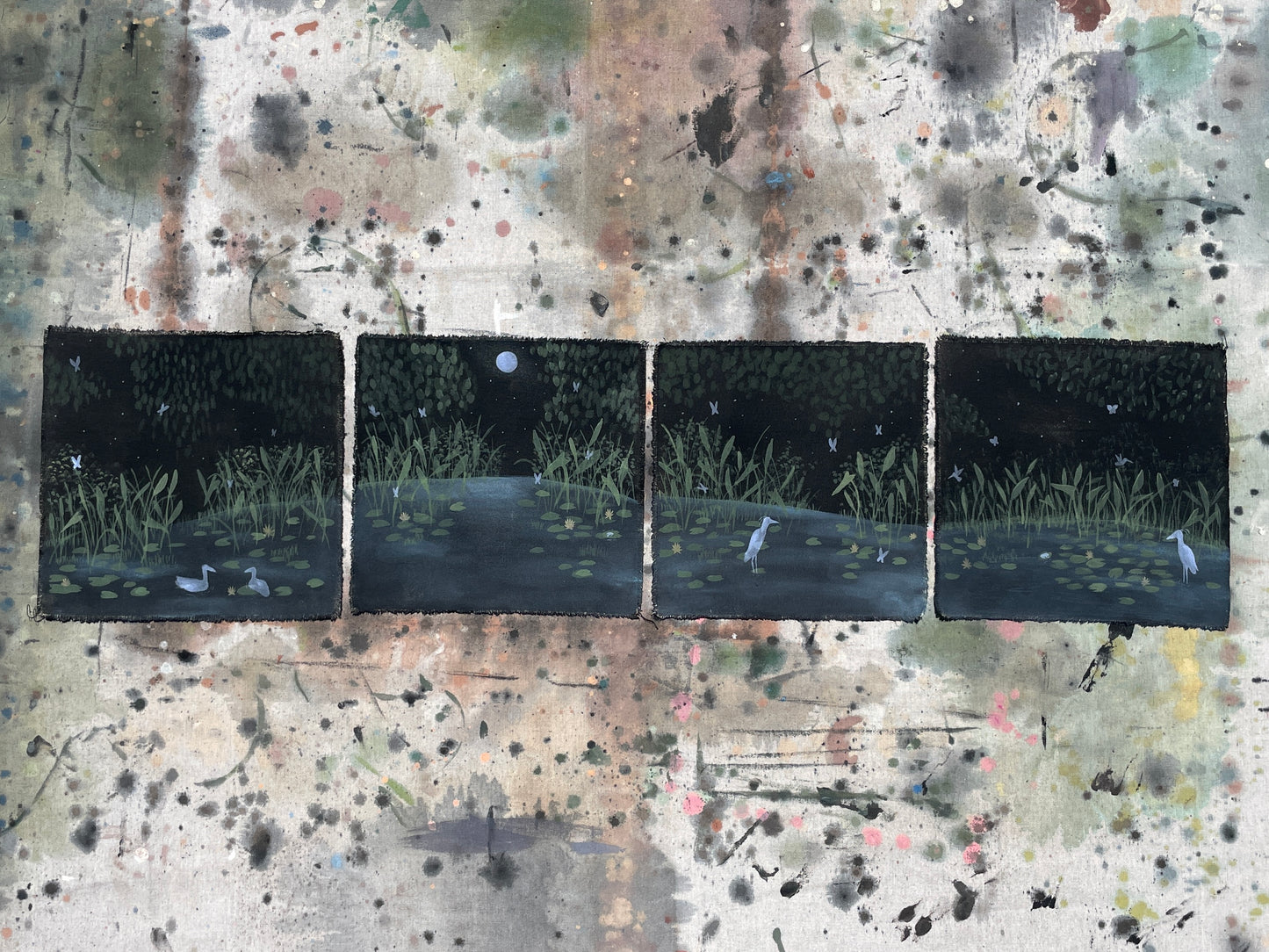 Image of the Quadryptic pond series with blue animals
